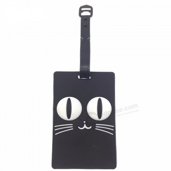 Gel de silice Chats Bagages Étiquettes Accessoires de voyage PVC Plastique souple Porte-bretelles Étiquette portable Etichetta valigia Label viaje