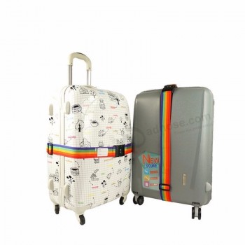 코드화 된 자물쇠 짐을 가진 실용적인 여행 수화물 벨트 패킹 결박 무지개 색깔