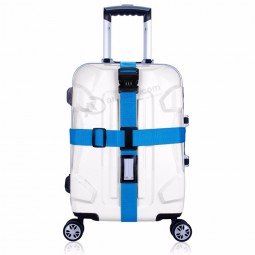 行李箱交叉设计锁行李箱带旅行可调节的包装扣带行李带