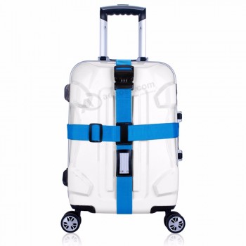 Blet de equipaje diseño cruzado cerradura maleta correas viaje embalaje ajustable hebilla cinturón cinturones de equipaje