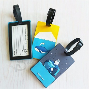 embossed logo Soft pvc airline travel suitcase bag label luggage tag