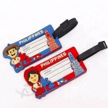 Etichetta per bagagli da viaggio in gomma PVC morbida di dimensioni standard