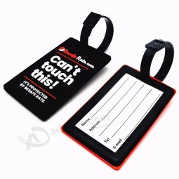 Logo en relief Sécurité Voyage Compagnie aérienne PVC souple 2D/3D Silicone Caoutchouc Baggage Tag