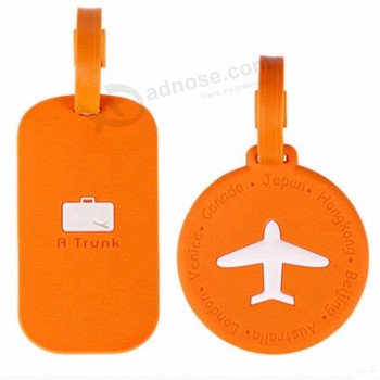 etiqueta de equipaje de silicona con logotipo personalizado de regalo de viaje