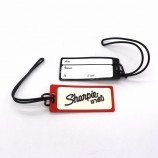 Accessoires de voyage personnalisés en vrac Étiquette de bagage vierge en PVC souple