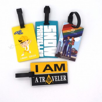 popular custom Embossed Logo Eco-friendly Soft PVC Luggage Tag Gay Pride