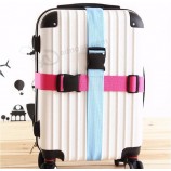 Custom durable plain color nylon luggage straps with Detach Buckle