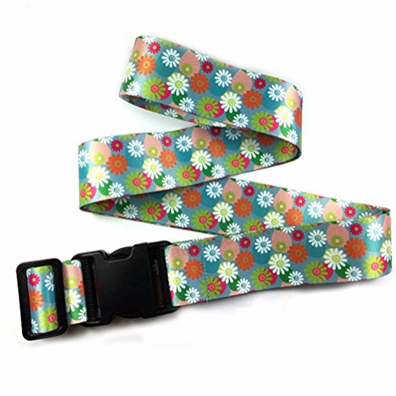 Pink Color Luggage Belt, Full Color Printing Suitcase Belt, Travel Case Belt with Full Printing