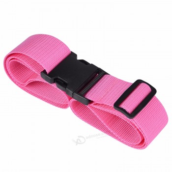 pinkfarbener Koffergürtel, farbiger Koffergürtel mit Aufdruck, Reisekoffergürtel mit Aufdruck