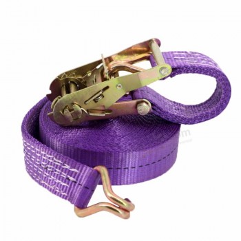 Car Tension Rope Tie Down Strap Strong Ratchet Belt Luggage Bag Cargo Lashing With Metal Buckle
