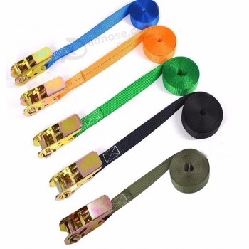 Bagages de voiture Cargo Polyster Tape Strap Bind Belt Auto Bundling Belt Ratchet Tie Down sans crochet avec 800kg
