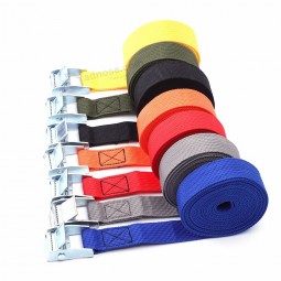 テンションロープタイダウンストラップ強力なラチェットベルト荷物バッグラッシングストラップメタルバックル付きカーアクセサリー