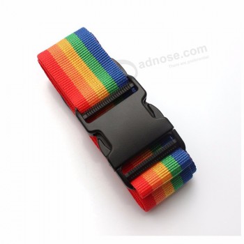 Sangle de bagage en polyester arc-en-ciel Ceinture d’aéroport