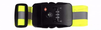 Ceinture à bagages avec cadenas Tsa, ceinture à bagages avec bande réfléchissante, sangles à bagages travelpro avec impression de logo