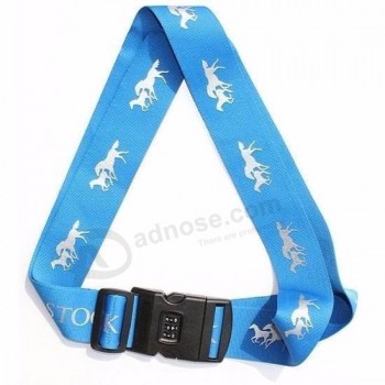 Ceinture à bagages avec impression réfléchissante, sangle à bagages avec logo tissé