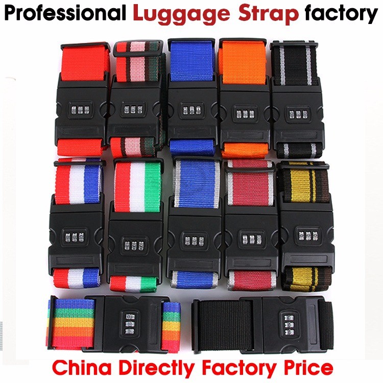 Luggage Belt with Reflective Printing, Luggage Strap with Woven Logo