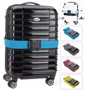 Travelpro luggage straps with Number Lock, Luggage Belt with Plastic Adjust Buckle, Promotional Luggage Belt