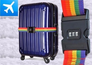 verstellbarer Gepäckgurt, Koffergurt aus Polyester, TravelPro-Gepäckgurte mit Kreuzverpackung