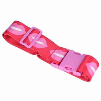 Ceinture à bagages pour femmes, impression de ceinture à bagages Kiss, ceinture à bagages promotionnelle, sangle de valise