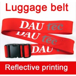 Ceinture à bagages avec logo d’impression réfléchissante, sangle Luaage, ceinture promotionnelle
