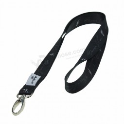 fabrikant aangepaste logo riem jacquard goedkope lanyard met sleutelhanger