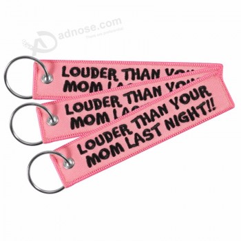 3 PCS Voiture de Mode Porte-clés pour Motos Cadeaux Tag Porte-clés Porte-clés Broderie Rose Porte-clés personnaliser Porte-clés Bijoux de mode