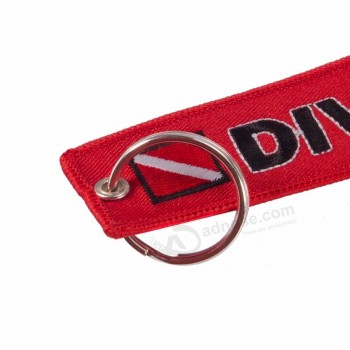 3Pcs/lot Emboridery Diver chain keychain for Motorcycles and Cars Special luggage Tags OEM keychain Jewelry sleutelhanger