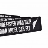 5 STKS rijd nooit sneller dan uw beschermengel Kan vliegen sleutelhangers voor motorfietsen sleutels stitch OEM sleutelhanger sleutelhangers 8 chaveiro