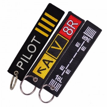 Mode AV8R Aéroport Taxiway Porte-clés pour voiture et moteur Broderie ATV personnalisé Porte-clés de voiture Porte-clés taxiway sleutelhanger