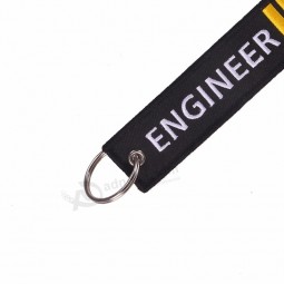 3 pçs / lote engenheiro de ponto chaveiros para presentes da aviação aviação chaveiro personalizado bordado chaveiro anel chave tags llaveros