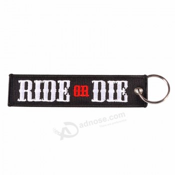 Porte-clés Ride or Die pour motos et voitures Porte Clef Emboridery porte-clés lettre Aviation porte-clés voiture llavero