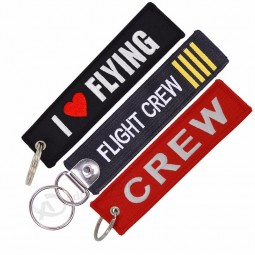 3 PCS/LOT Flight Crew Keychain Aviation Gifts for Pilot Key chain Embroidery Keychain Keying Crew Tag llaveros aviacion Jewelry