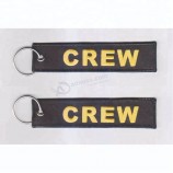 goedkope custom flight geborduurde sleutelhanger voor airbus promotie geschenk