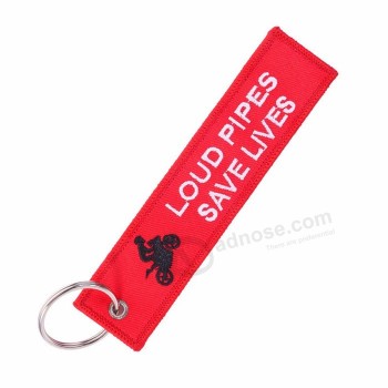 Vente en gros porte-clés logo de voiture brodé personnalisé