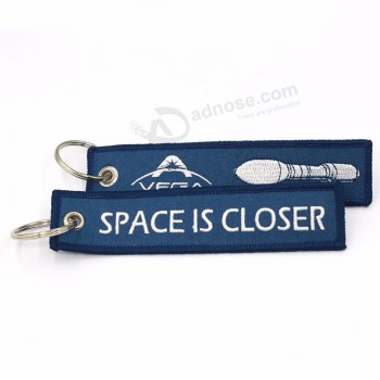 Cadeau promotionnel de meilleure qualité nouveau style pas de minimum porte-clés de broderie personnalisée
