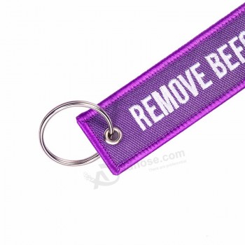 Брелок авиации подарки Для любителей вышивки на заказ фиолетовый брелок багажа Ключевые теги брелок llaveros юв