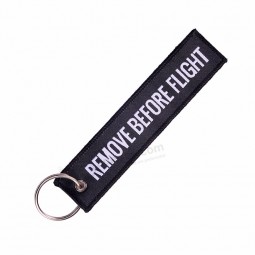 Remove Before Flight Woven Jacquard Keychain for Aviation Gifts keyring Special Luggage Key Tags Labels key fobs Sleutelhanger