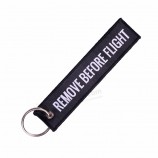 verwijder voor de vlucht geweven jacquard sleutelhanger voor luchtvaartgeschenken sleutelhanger speciale bagage Sleutellabels etiketten sleutelhangers sleutelhanger