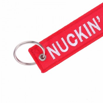 Fashion Jewelry Nuckin' Futs Keying Chains Key Ring Chain for Aviation Gifts Embroidery OEM Keychain Key Holder 3pcs/lot