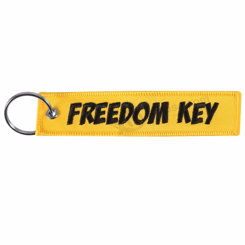 3-PCS-Freedom-Key-Chains-for-Cars-Yellow-Embroidery-Key-Ring-Chain-for-Aviation-Gifts-Fashion（3）