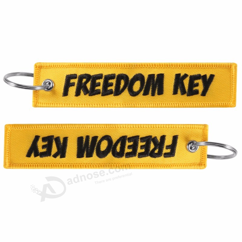 3-PCS-Freedom-Key-Chains-for-Cars-Yellow-Embroidery-Key-Ring-Chain-for-Aviation-Gifts-Fashion (2)