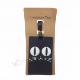 silikagel katzen gepäckanhänger reisezubehör pvc weichplastik haltergurte tragbares etikett etichetta valigia label viaje