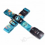 Serrure par mot de passe TSA à 3 chiffres Sangle de bagage réglable Bande de valise de voyage Ceinture Sangle de bagage adaptée pour valise de 20 à 32 ''