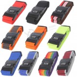 Nuevo equipaje de viaje ajustable contraseña bloqueo nylon correa correa banda multicolor