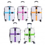 Sangle de bagage Ceinture croisée Emballage Valise de voyage réglable Nylon 3 chiffres Mot de passe Serrure Boucle Sangle Courroies à bagages