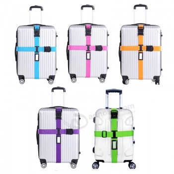 correa de equipaje correa cruzada embalaje maleta de viaje ajustable nylon 3 dígitos contraseña de bloqueo hebilla correa cinturones de equipaje
