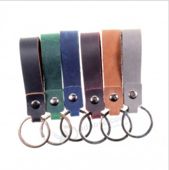 Porte-clés en cuir véritable personnalisé pour les cadeaux Porte-clés en cuir