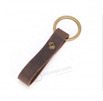 Promotional Black Leather Keychains