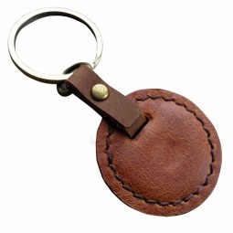 Chaveiro de couro redondo Chaveiro de couro personalizado Chaveiro de couro