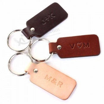 Customized Key Chain Fashion Metal Leather Keychain Promotion